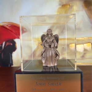 Personalized Lady Angel Ashen Statuette, crafted with ashes, providing solace and hope. Perfect memorial item to honor the loved ones who passed away.