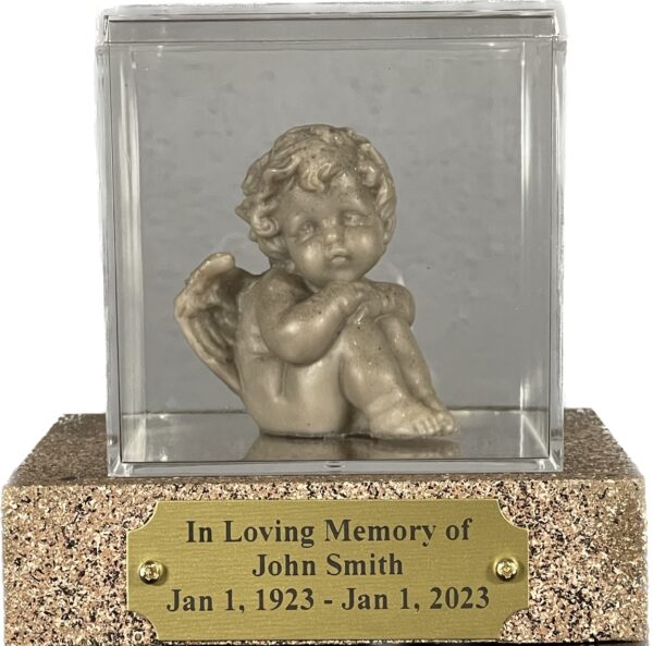 Honor your loved one and find comfort in their presence with our special Guardian Angel Ashen Figurine. Made from the cremated remains ashes of your loved.